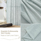 LAMIT Short Linen Window Curtains 30 Inches Long 2 Panels, 34 x 30 Inch - Image 6