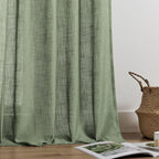 Joydeco Linen Curtains 72 Inch Length 2 Panel Sets, Light Filtering Curtains - Image 4