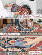 SERISSA Boho Kitchen Runner Rug, 3x7 Washable Non-Slip Runner Rug - Image 2
