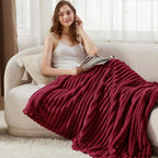 Bedsure GentleSoft Red Blanket for Couch - Image 3