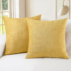 CaliTime Throw Pillow Covers Decorative 26 X 26 Inches Pack of 2 Cozy Chenille by CaliTime