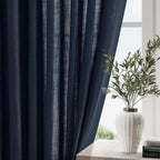 Navy Blue Curtains 84 inch Length - Image 5