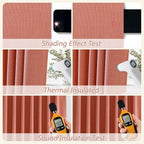 Guken Coral 100% Blackout Linen Curtains 108 Inch Length 2 Panels Set - Image 5
