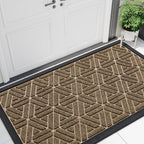 Smiry Front Door Mat Outside Entrance, Heavy Duty Sturdy Natural Rubber Doormat by Smiry