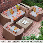 8Pcs Outdoor Cushion Covers, Patio Cushion Covers, Stretch Elastic Slipcovers - Image 6