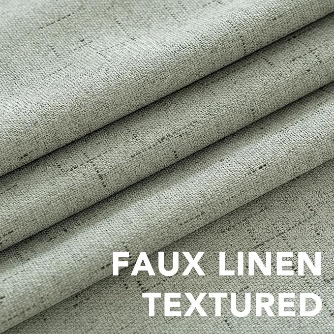 H.VERSAILTEX Linen Blackout Curtains 96 Inches Long 100% Absolutely Blackout - Image 4