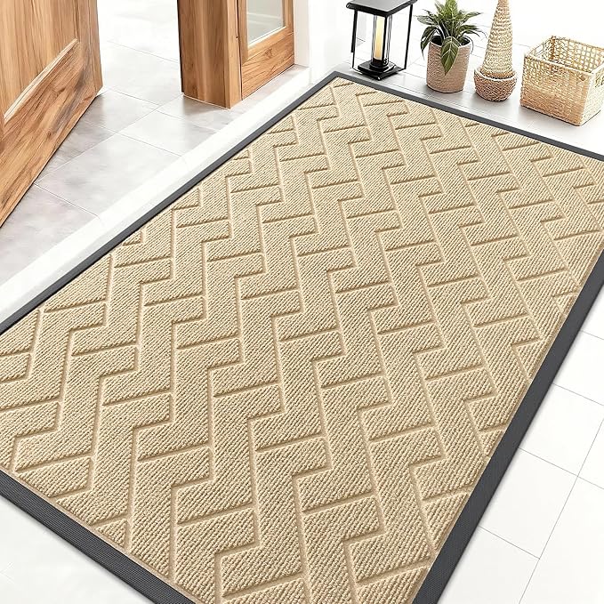 OLANLY Front Door Mat Indoor Outdoor Entrance, Waterproof All-Season, by OLANLY