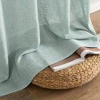 MIULEE Sea Green Linen Curtains 90 Inch Long - Image 7