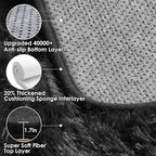 ONASAR Black 8x10 Area Rugs for Living Room, Large Fluffy Shag Bedroom Rug - Image 3