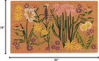 Now Designs Bees & Blooms Natural Coconut Fiber Printed Doormat Vinyl Backed - Image 2