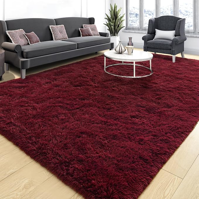 Tepook Soft Fluffy Rugs for Living Room, 5x8 Shaggy Area Rug for Bedroom by Tepook