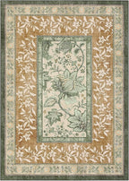 GarveeHome Terracotta Olive Sage Green Washable 5x7 Area Rugs, Botanical Grove - Image 10