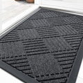 OLANLY Front Door Mat Outside Entrance 35x23, Heavy Duty Sturdy Natural Rubber by OLANLY