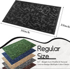 Black Leaves Outdoor Indoor Entrance Doormats, Absorbent Durable Heavy Duty - Image 2