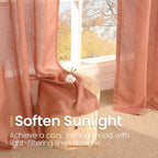 BGment Linen Short Curtains 40 Inch Length - Image 5