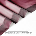 OVZME 2 Panels Window Burgundy Sheer Curtains 42" x 45" Inches - Image 8