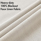 MIULEE Linen Curtains 100% Blackout - Image 5