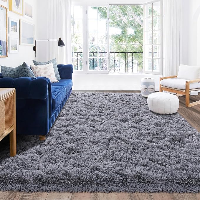 Rugs for Living Room 9x12, Soft Shaggy Modern Shag Area Rug for Bedroom - Image 6