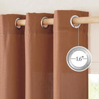 NICETOWN Caramel Linen Curtains - Image 5