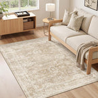 Madane 3x5 Area Rugs for Entryway, Washable Vintage Low Pile Non-Slip Throw - Image 3