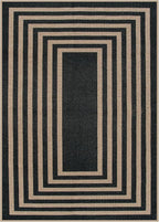 Lahome Enfys Modern Geometric Easy Jute Outdoor Rug, 5x7 Patio Living Room Rug - Image 9