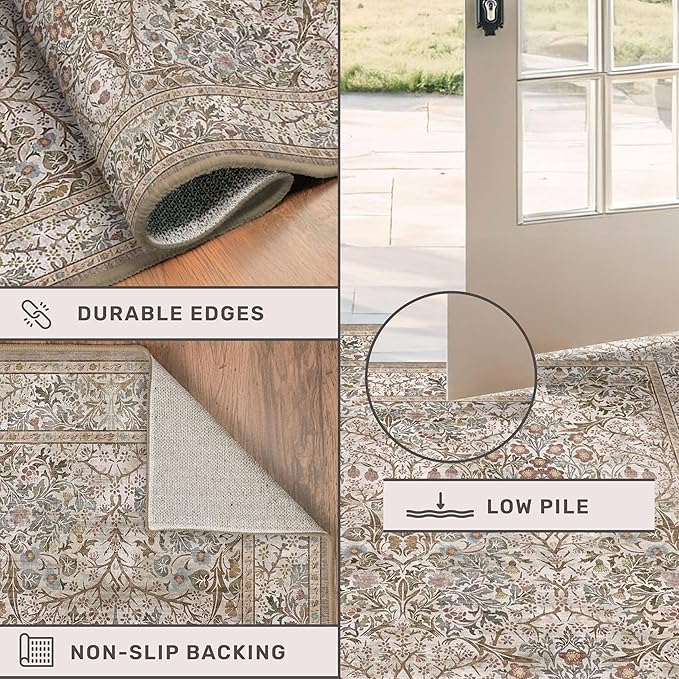 Moss Green 2'6" x 8' Runners for Hallways Non Slip, Extra Long Floor Runner for - Image 4