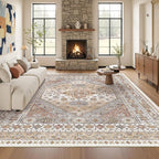 Washable Rugs 8x10 Area Rugs for Living Room, Non-Slip Backing Large Rug for by Restydon