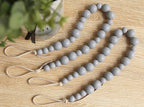 OCIOLI 2 Pack Wood Bead Curtain Tieback Boho Curtain Tiebacks Curtain Holdbacks - Image 2