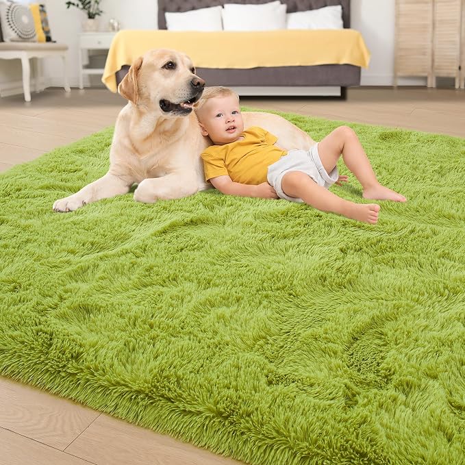 Tepook Fluffy Large Rugs for Living Room, Shag Area Rug 6x9 Soft Carpet for - Image 4