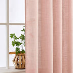 MIULEE Blush Pink Linen Curtains 96 Inches Long 2 Panels - Image 5