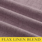 NICETOWN Chaise Mauve Vintage Linen 100% Blackout Curtains - Image 8
