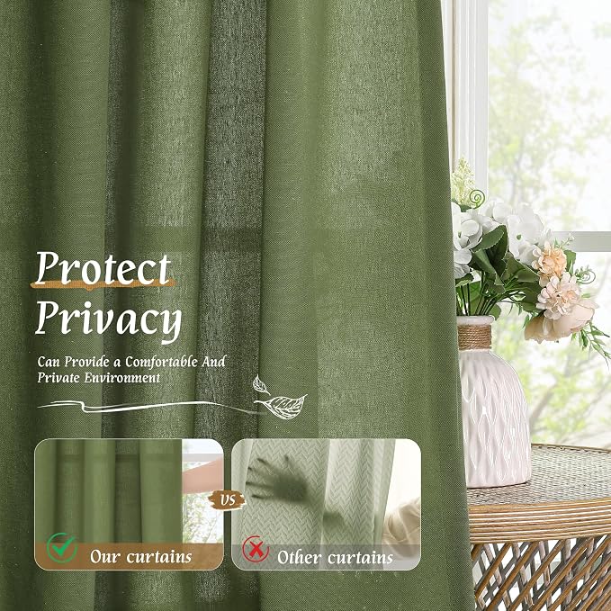 LAMIT Linen Blended Curtains 84 inch - Image 5