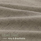 Mocha Linen Curtains 90 Inch Length 2 Panels Set - Image 5