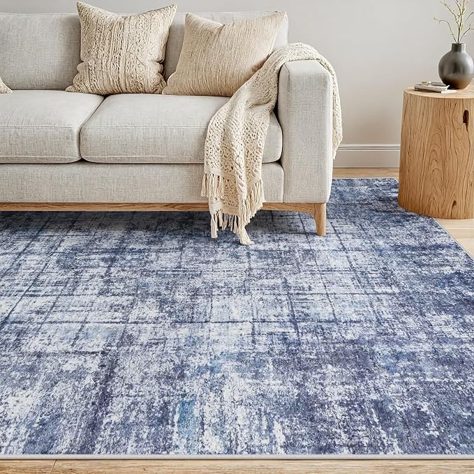 6x9 Area Rugs for Living Room Washable Rug: Anti-Skid Abstract Modern Living - Image 8