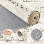 Nakagishi 10x14 Area Rugs Living Room: Washable Boho Large Neutral Modern Soft - Image 3