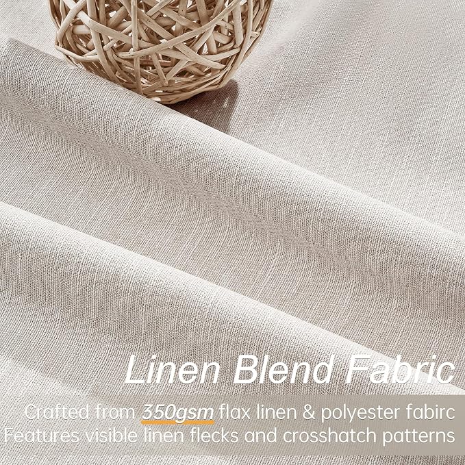 Topfinel Blackout Curtains 102 Inch Long 2 Panels, Linen Textured Room - Image 2