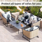 8Pcs Stretch Patio Cushion Covers, Outdoor Couch Covers Replacement, Outdoor - Image 4