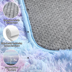 ONASAR Rainbow Rugs for Girls Bedroom, 5x8 Fluffy Bedside Throw Area Rug - Image 3