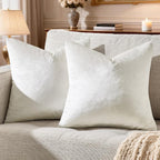 GIGIZAZA Velvet Pillow Covers 18x18: Pack of 2 Throw Pillows Soft Solid Covers by GIGIZAZAFocusingonhomedecoration
