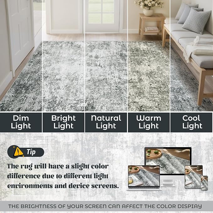 XLUEZ 9x12 Area Rug for Living Room, Washable Modern Abstract Large Area Rug - Image 8