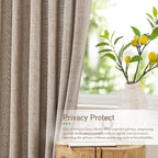 RYB HOME Linen Sheer Curtains and Drapes - Image 2