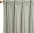 Joydeco Greyish White Pinch Pleated Thick Linen Curtains 84 Inch Long 2 Panel by JOYDECO
