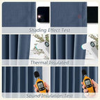 Guken 100% Blackout Curtains 108 Inch Length 2 Panels Set - Image 5