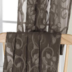 OWENIE Furman Chocolate Sheer Curtains 84 inches Long - Image 6