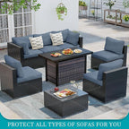 14Pcs Stretch Patio Cushion Covers, Outdoor Couch Covers Replacement, Outdoor - Image 4