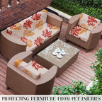 8Pcs Outdoor Cushion Covers, Patio Cushion Covers, Stretch Elastic Slipcovers - Image 6