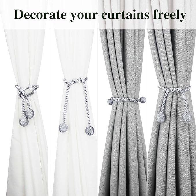 Curtain Tiebacks Outdoor Elegant Decorative Tie Backs Modern Rope Tiebacks - Image 3