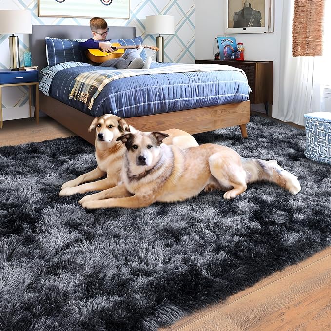 Rugs for Living Room 6x9, Soft Shaggy Modern Shag Area Rug for Bedroom - Image 3