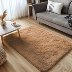 OLANLY 3x5 Machine Washable Small Bedside Rug, Soft Fluffy Shaggy Rugs - Image 3