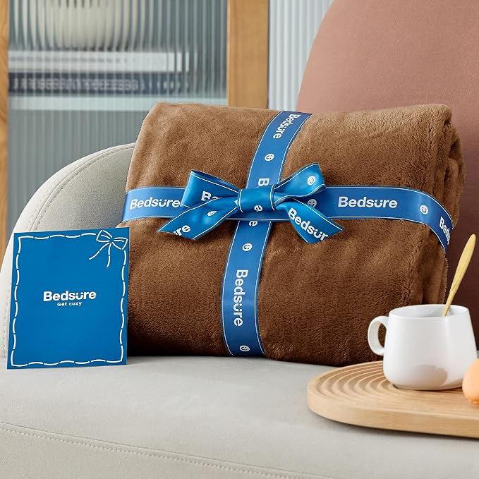 Bedsure GentleSoft Fleece Bed Blankets Full Size Orange - Image 7